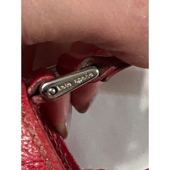 Rare Y2K Kate Spade New York Boar Skin Red Leather Shoulder Made In Ital - Picture 3 of 15